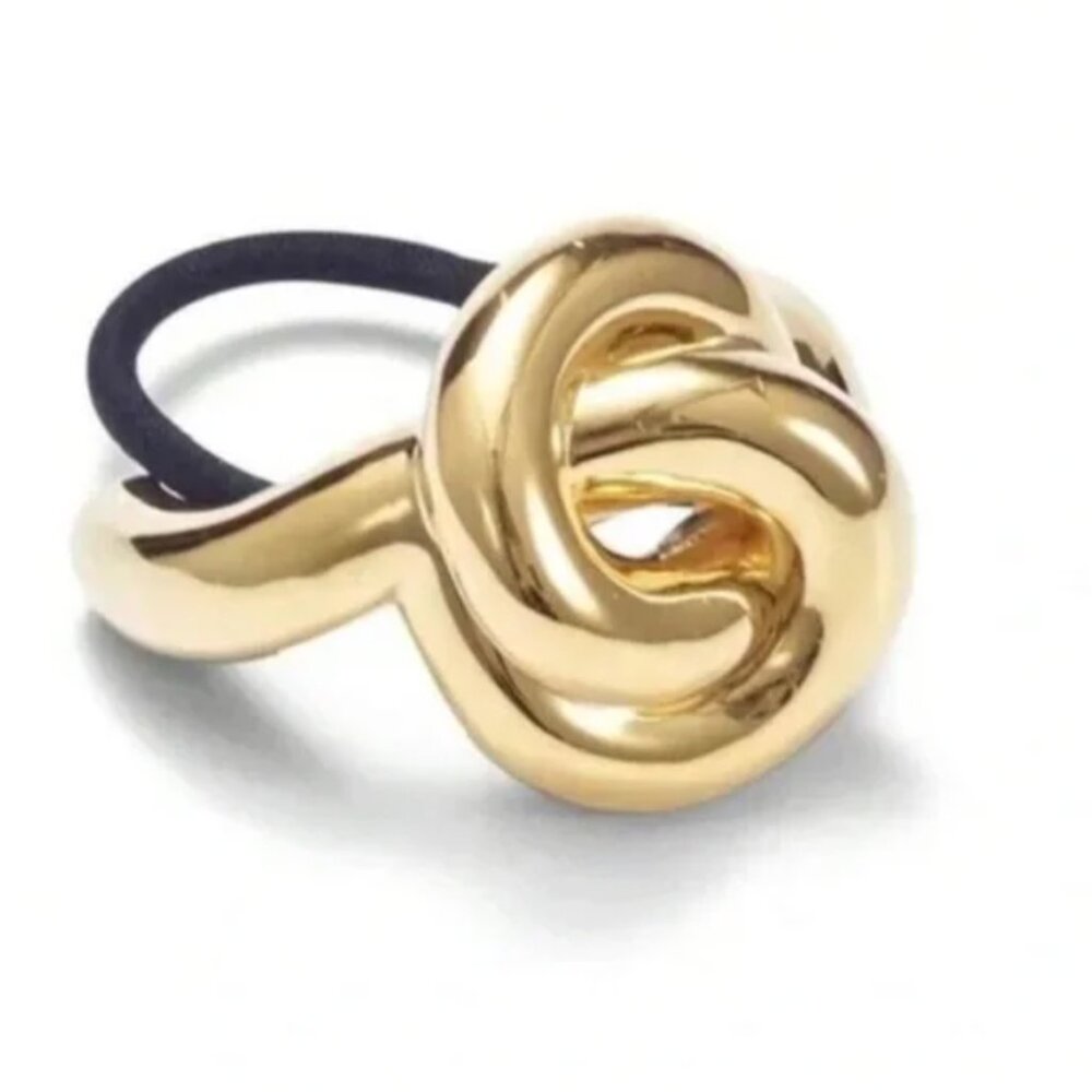 Twist Gold Hair Tie - Picture 2 of 2